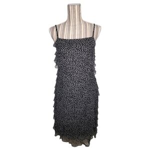 Talbot's Pure Silk Polka Dot Ruffle Dress